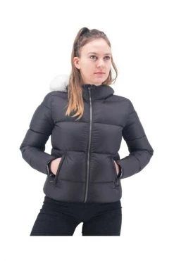 Colmar Winterjassen Zwart Fullzip Down Jacket With Detachable Fur Hood Black