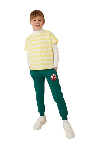Colmar Groente Solid Color Undersuit With Vintage Logo SWEATPANTS Green 4 Colmar Groente Solid Color Undersuit With Vintage Logo SWEATPANTS Green - Afbeelding 4