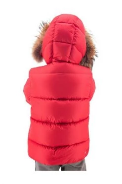 Colmar Winterjassen Rood Down Jacket With Detachable Fur Hood Red