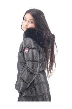 Colmar Winterjassen Zwart Long Down Jacket With Hood Black