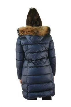 Colmar Winterjassen Blauw Long Full Zip Down Jacket With Fur Hood Blue