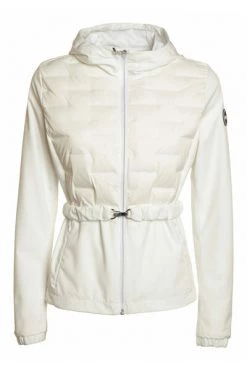 Colmar Zomerjassen Zwart Quilted Down Jacket With Hood And Belt White