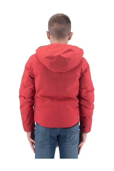 Colmar Winterjassen Rood Lined Down Jacket With Logo Inserts And Hood Red 3 Colmar Winterjassen Rood Lined Down Jacket With Logo Inserts And Hood Red - Afbeelding 3