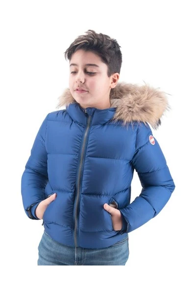 Colmar Winterjassen Blauw Down Jacket With Detachable Fur Hood Blue 2 Colmar Winterjassen Blauw Down Jacket With Detachable Fur Hood Blue - Afbeelding 2