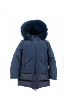 Colmar Winterjassen Blauw Full Zip Down Jacket With Fur Hood Blue