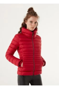 Colmar Gewatteerde Jassen Rood High Neck Recycled Fabric Down Jacket Red