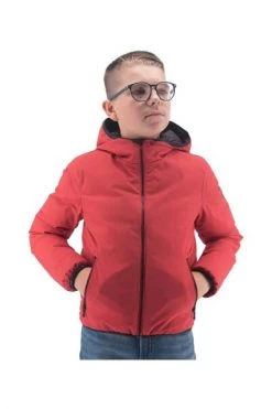 Colmar Winterjassen Rood Lined Down Jacket With Logo Inserts And Hood Red