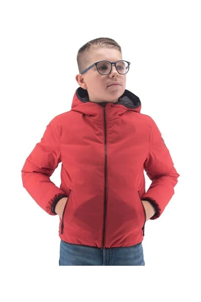 Colmar Winterjassen Rood Lined Down Jacket With Logo Inserts And Hood Red 1 Colmar Winterjassen Rood Lined Down Jacket With Logo Inserts And Hood Red