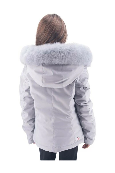 Colmar Winterjassen Grijs Short Down Jacket With Fur Hood Gray 1 Colmar Winterjassen Grijs Short Down Jacket With Fur Hood Gray